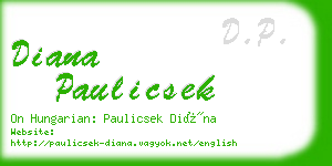 diana paulicsek business card